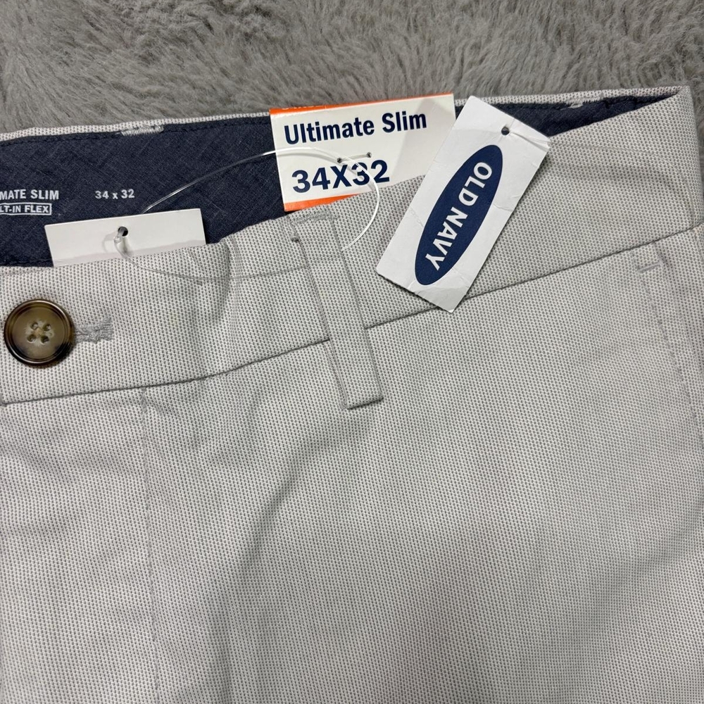 Old Navy Ultimate Slim Chinos in Light Gray